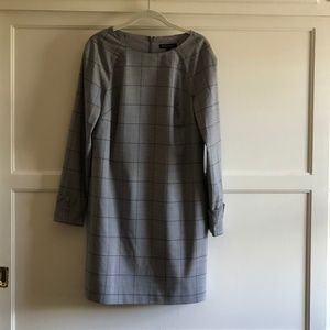 Banana Republic Plaid Gray Dress
